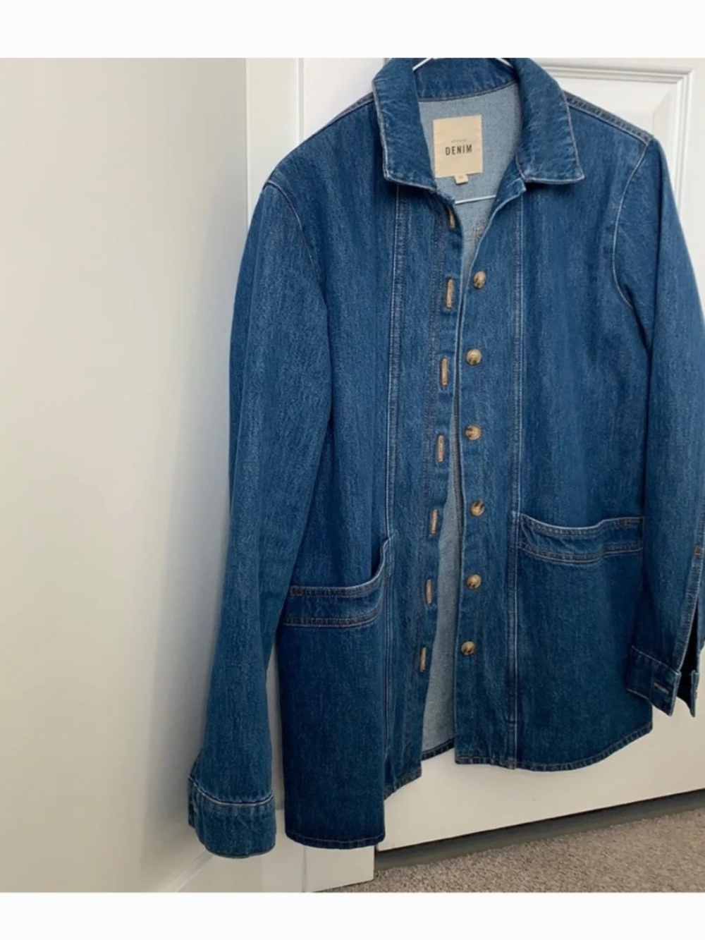 Sézane Will Jacket 100% Cotton Denim Blue XS - Picture 2 of 4